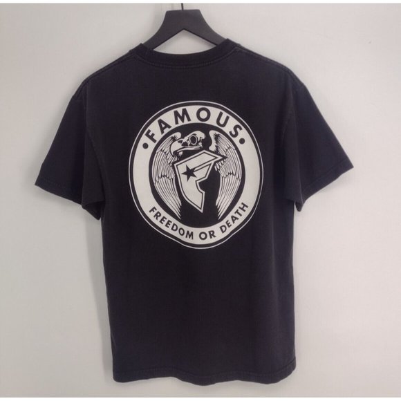 Famous Stars And Straps Freedom Or Death Eagle Black White T-shirt Mens M - Picture 1 of 6